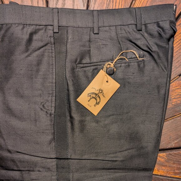 Brooks Brothers Black Fleece Men's Silk Tuxedo Pants BB3 NWT